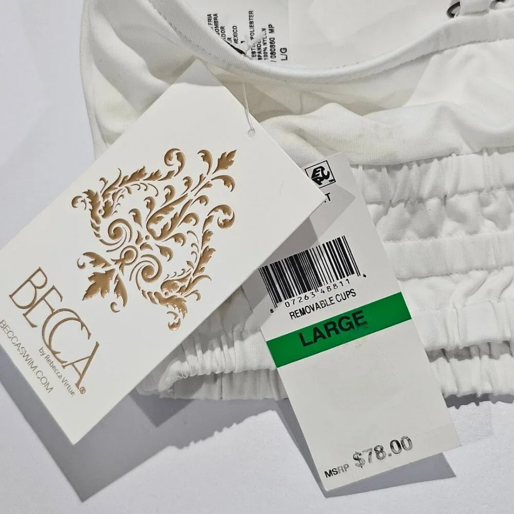 Becca Color Code Smocked Cami Bikini Top - Picture 8 of 10
